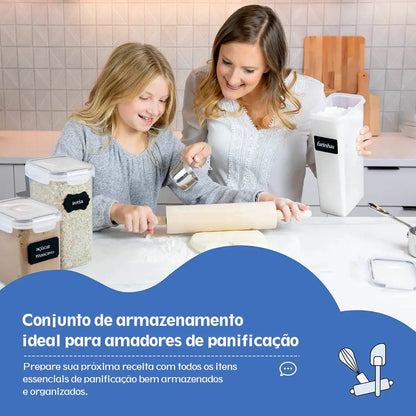 Kit com 15 Potes Herméticos (Organização que você vê. Frescor que você sente. 🥣✨)