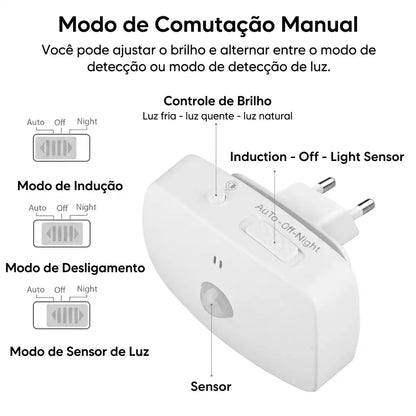 Luz Noturna Inteligente com Sensor (Chega de dedinho na quina 💡🌙)