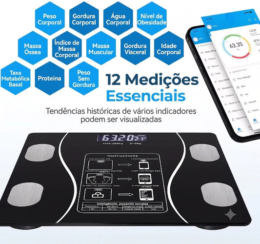 Balança Inteligente Bluetooth (Muito mais do que um número na balança. ⚖️📱)