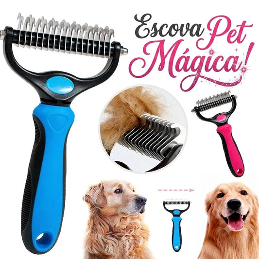 Escova Tira Pelos para Cães e Gatos (Seu sofá agradece! 🐶🐱)