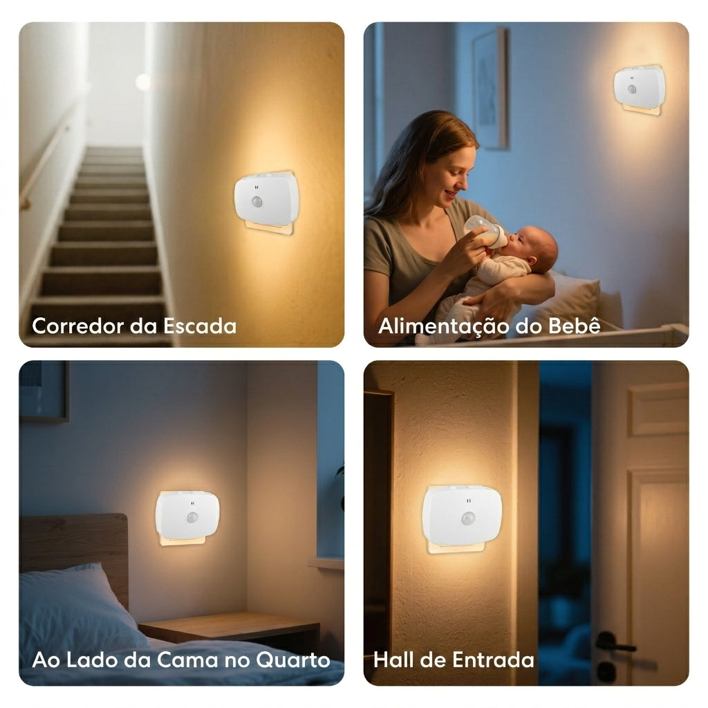 Luz Noturna Inteligente com Sensor (Chega de dedinho na quina 💡🌙)