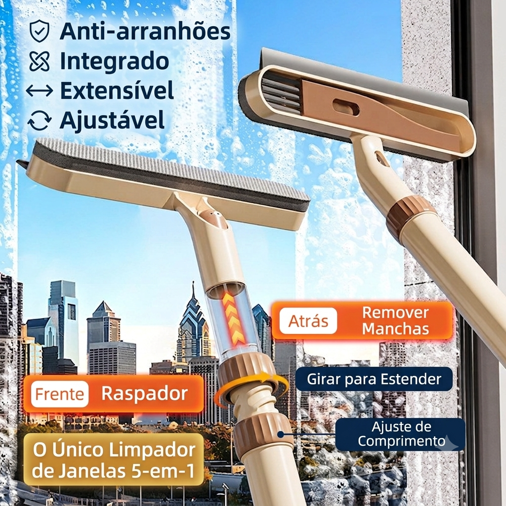 Limpador Multiuso 5 em 1 (A forma mais prática de deixar tudo brilhando! ✨)