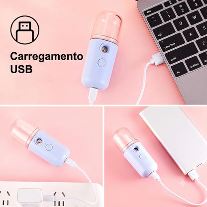 Nano Pulverizador de Névoa (Frescor para você. Conforto por onde passar. 💦🌸)